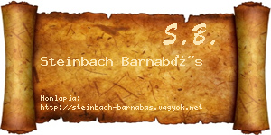 Steinbach Barnabás névjegykártya