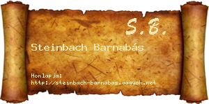 Steinbach Barnabás névjegykártya